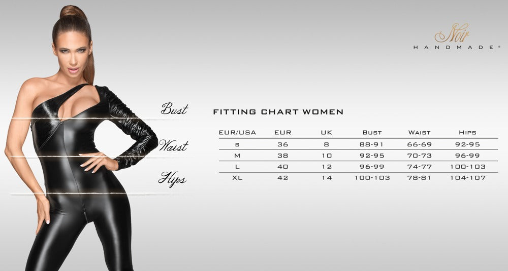 Noir Handmade 2-Way Zip Kjole - str.M-L-XL skriv str. ved bestilling
