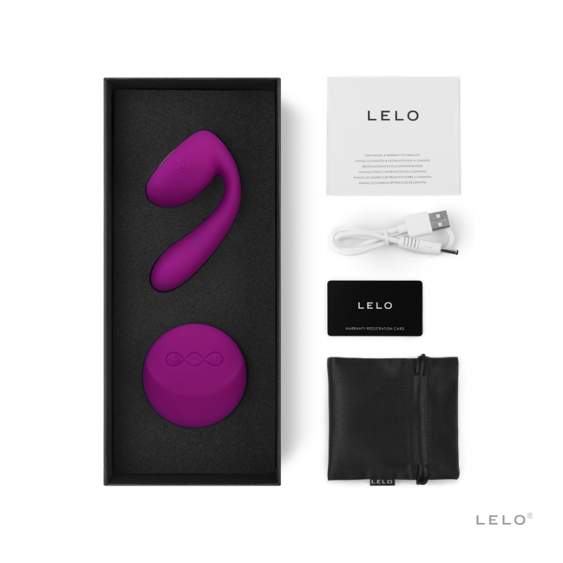 Lelo Ida Remote Control Couple Vibrator Deep Rose