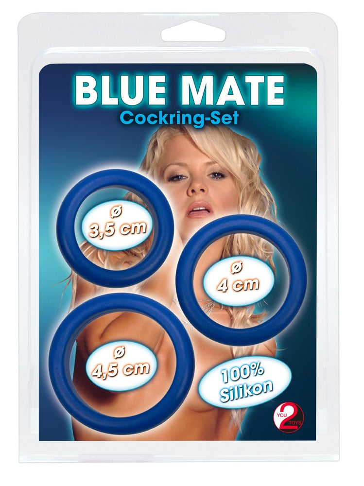 You2toys  3 Blue Silicone Penis Ringe