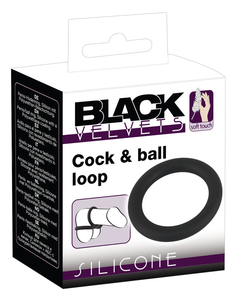 Black Velvets Loop Penis & Testikel Ring