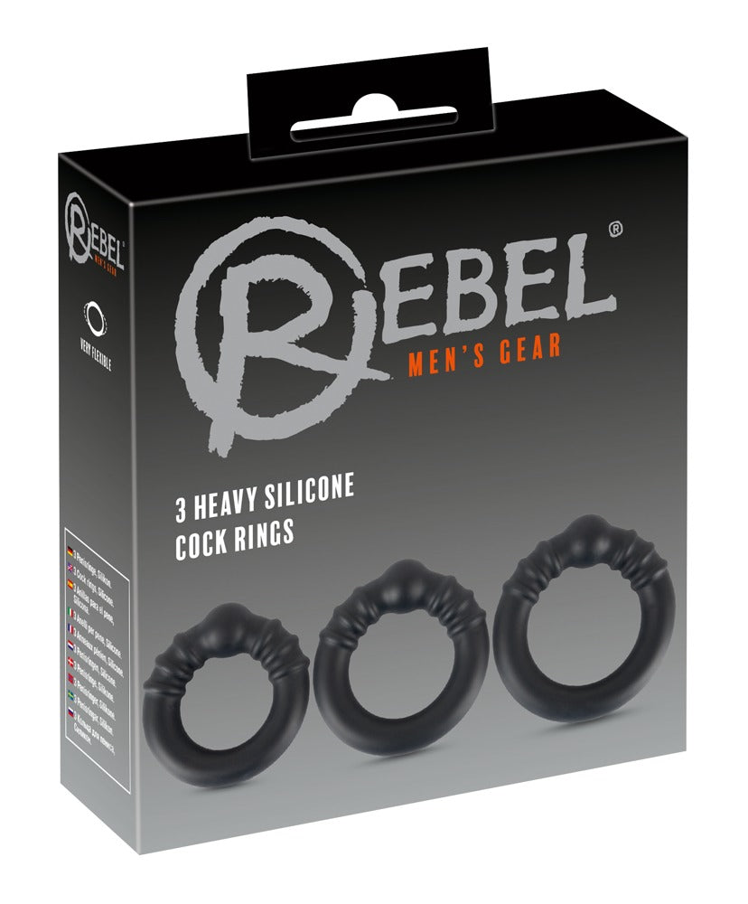 Rebel 3 Tunge Silikone Penis Ringe