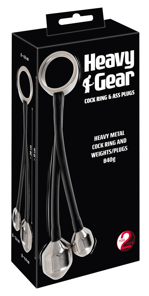 You2toys Heavy Gear Penis Ring & Butt Plugs