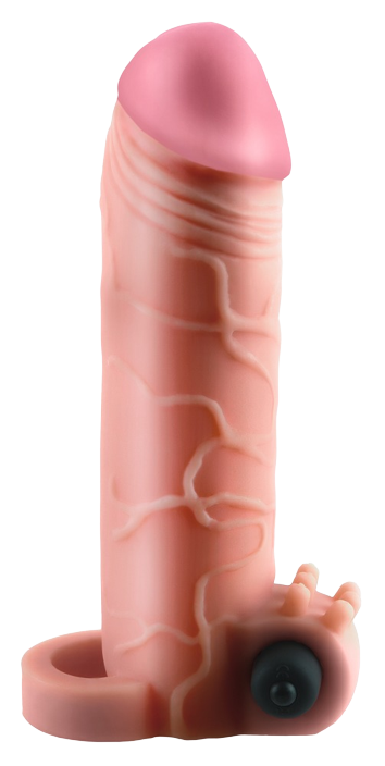 Fantasy X-Tensions Vibrating Real Feel 2" Extension Penis Sleeve