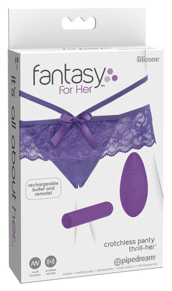 Fantasy For Her "Crothless Petite Panty Thrill-Her