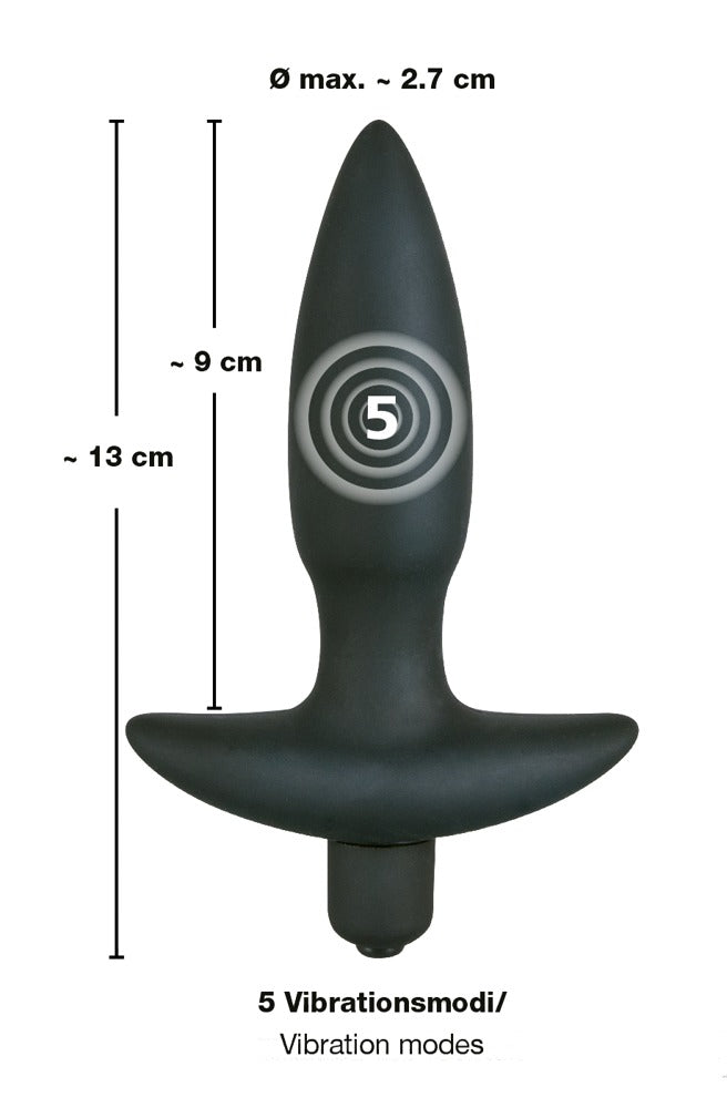 Black Velvets Vibrerende Silicone Butt Plug Small