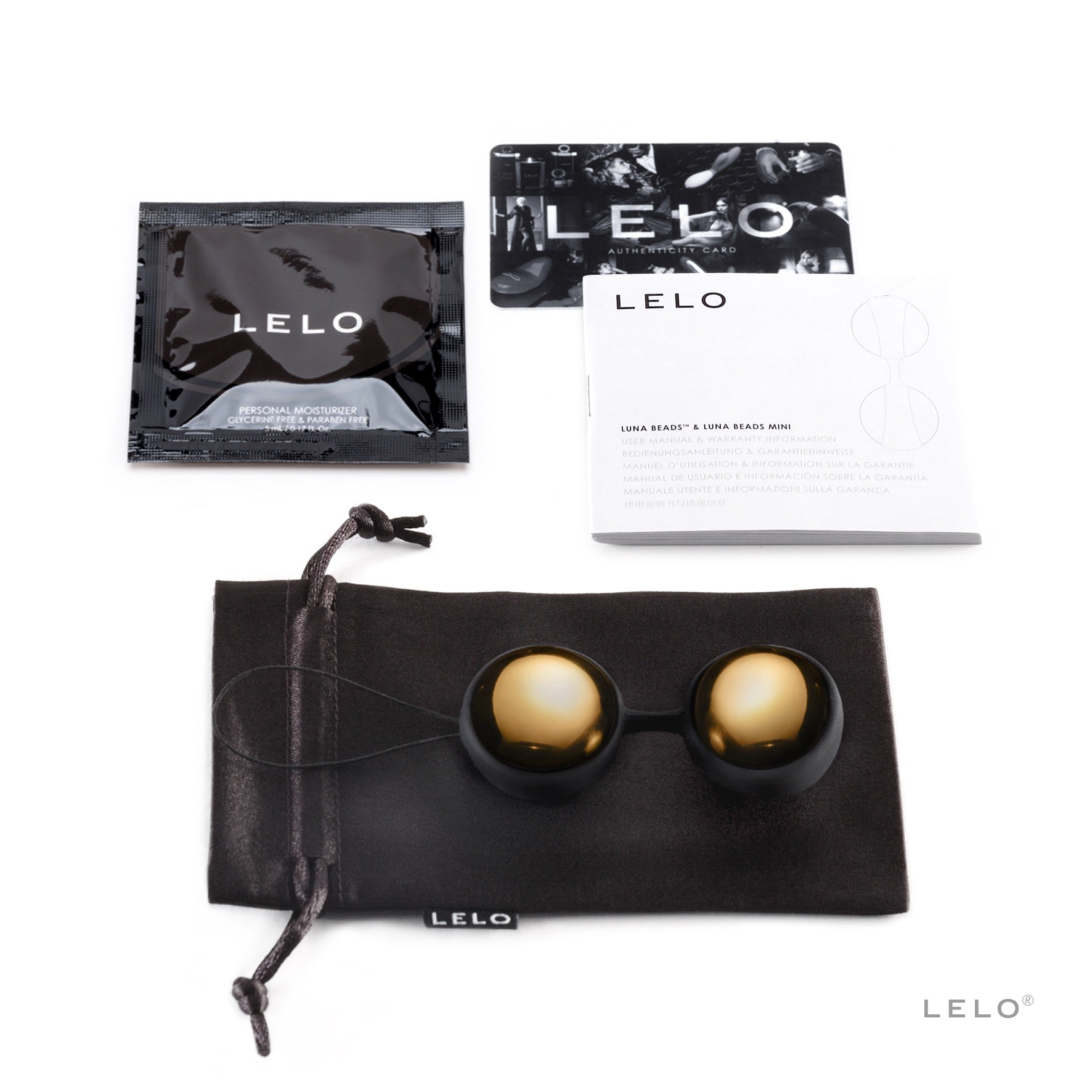 Lelo Insignia Luxe  Luna Beads 24 K Gold