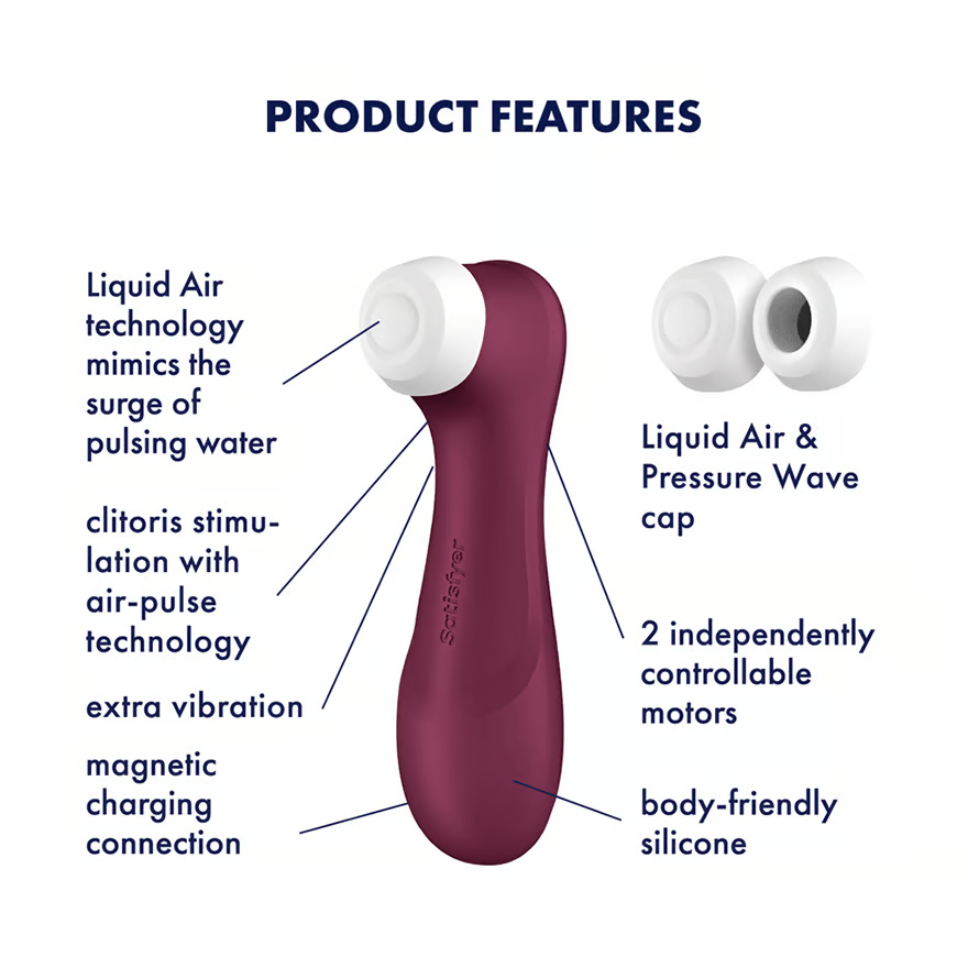 Satisfyer Pro 2 Generation 3 Liquid Air Klitoris Stimulator RØD